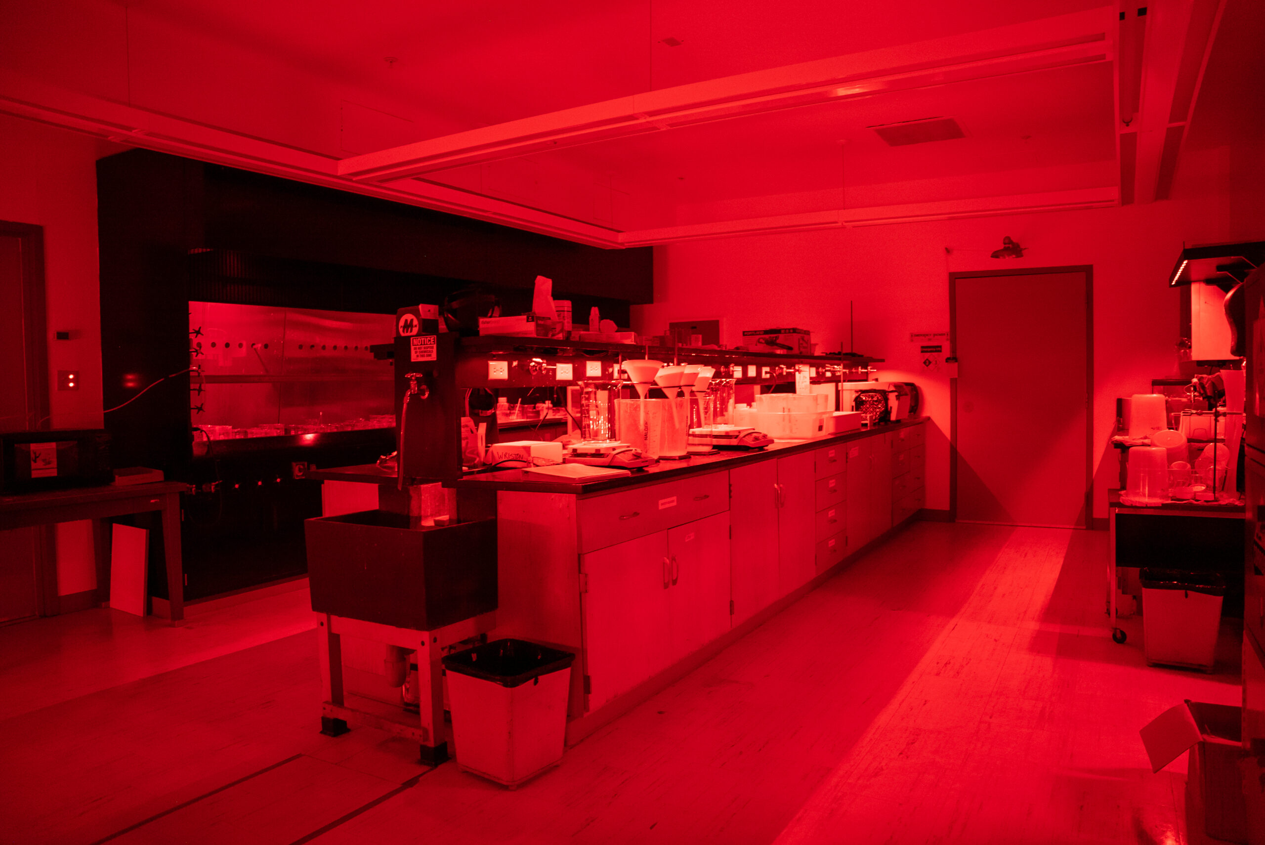 Photo of luminescence Lab with Red Light