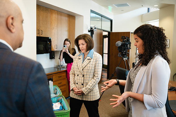 Senator Cortez Masto with the STEM Education Team GreenBox